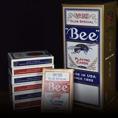 美国原装进口NO.92版bee纸牌小蜜蜂扑克牌百家乐黑芯纸宽牌整箱