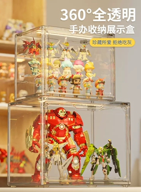 模型手办框积木娃娃透明盒子柜墙