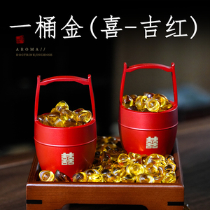 纯黄铜五路财神聚宝盆招财摆件