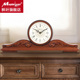 枫叶钟表高端创意家用复古台钟实木报时座钟客厅简约装 饰时钟摆件