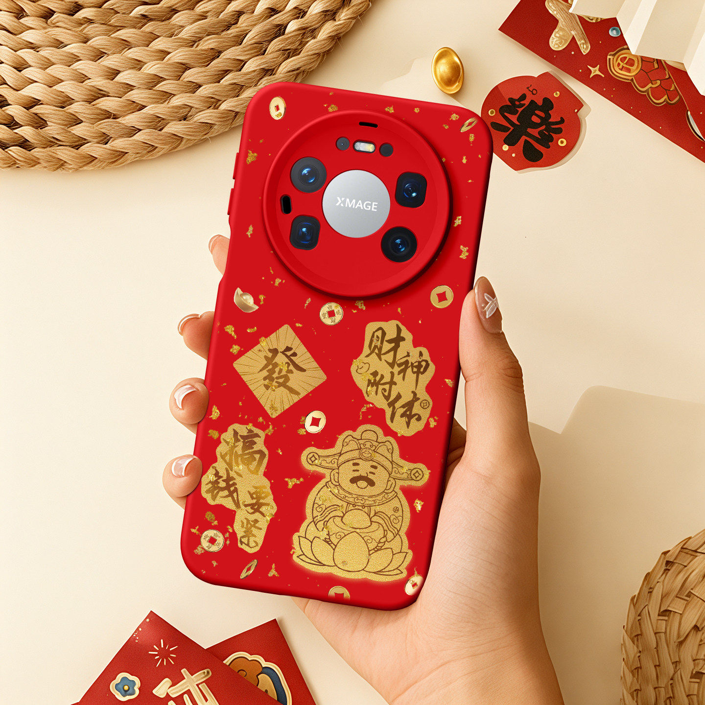 适用华为Mate80手机壳80Pro新款80ProMax保护套70带挂绳mate60pro+红色50硅胶40女30过年70Air全包epro软外壳