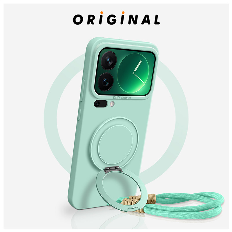 适用小米17promax手机壳新款带手腕挂绳17ultra旋转支架解压齿轮xiaomi17Pro防摔全包液态硅胶高级感男女软壳