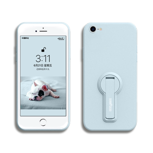 适用苹果6splus手机壳7plus支架6s液态硅胶se2女2025年新款8防摔iPhone8plus网红六spuls男7七八ihpnoe保护套