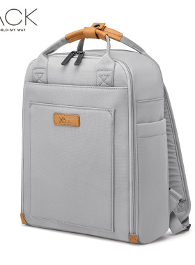 VACK简约双肩包女新款电脑包男14寸16适用于苹果华为联想小新13华硕15戴尔惠普15.6英寸背包大容量通勤