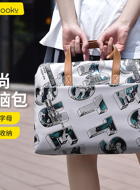 手提电脑包女创意内胆包14寸适用于华为13联想小新15.6戴尔Pro16英寸苹果macbook笔记本air惠普15卡通保护套