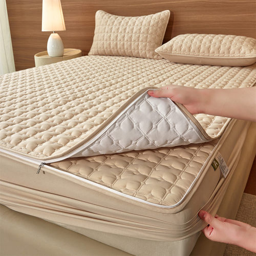 双面可拆洗夹棉床笠单件四季通用席梦思床垫保护罩全包床罩单枕套