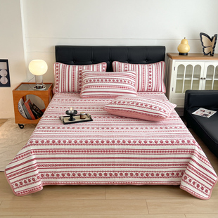 肉感双面两用床盖三件套一面全棉一面牛奶绒纯棉榻榻米加厚床单