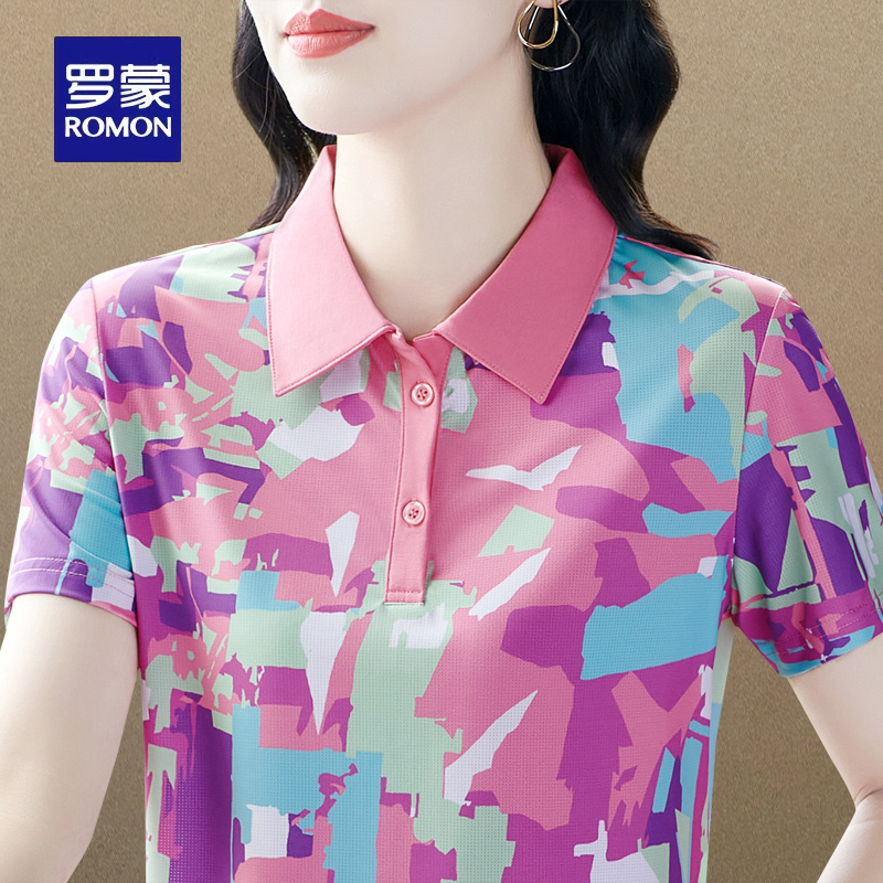罗蒙品牌百搭宽松短袖t恤女2025