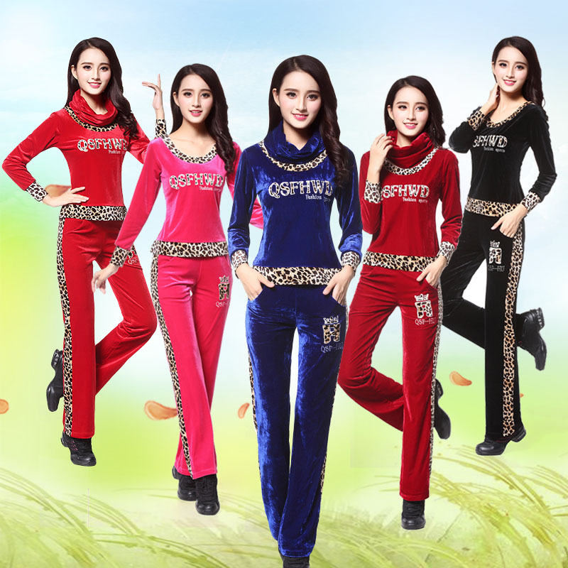 пî¹ã³¡Îè·þ×°½ðË¿ÈÞÇﶬ¼¾³¤ÐäÖÐÀÏÄêÎ赸Ñݳö·þÔ˶¯Ì××°³¿Á··þ