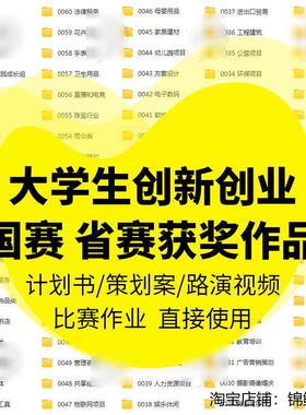 大学生创新创业计划书word范文PPT模板商业策划案网际网路+国赛路