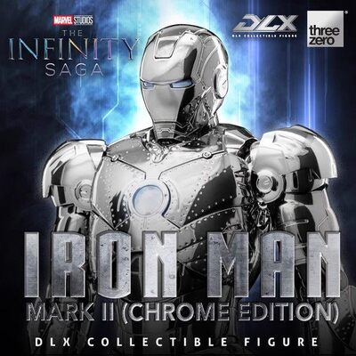 3A Threezero 17.5cm 漫威 DLX 钢铁侠 MK2 电镀版 3Z09240C0