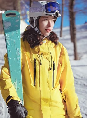 COSONE纯色美式经典滑雪服套装男女单双板防风防水保暖滑雪上衣