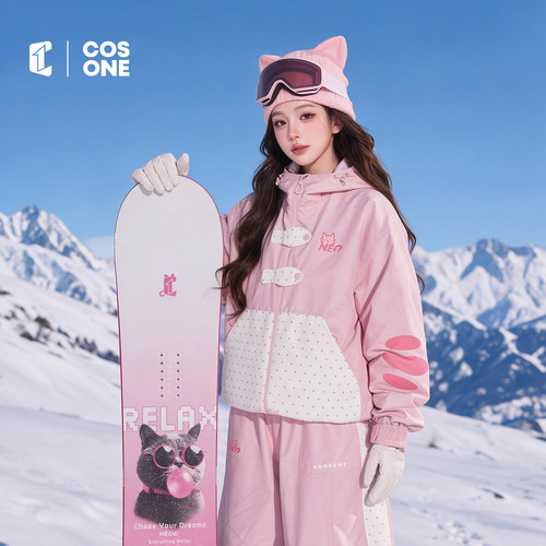 COSONE2027猫咪小个子雪服套装