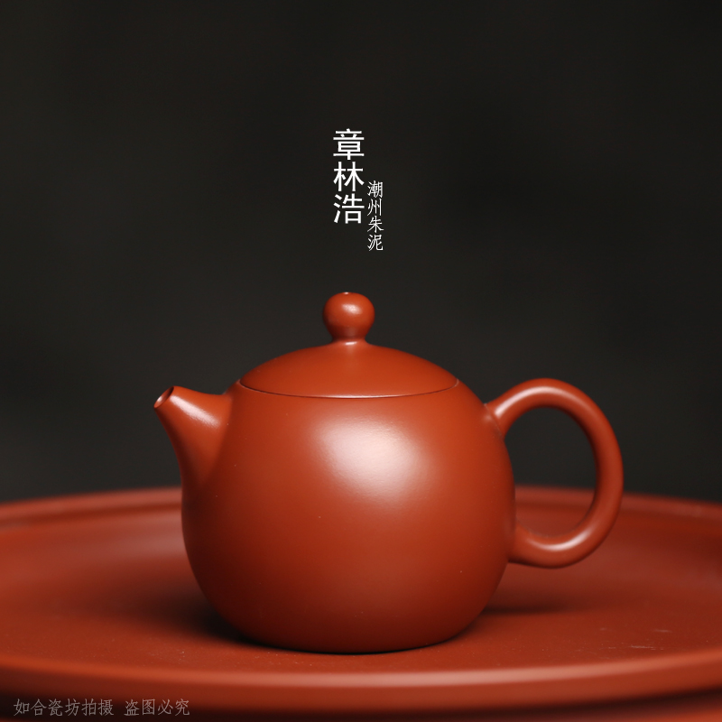 章林浩工艺美术师朱泥功夫手拉壶