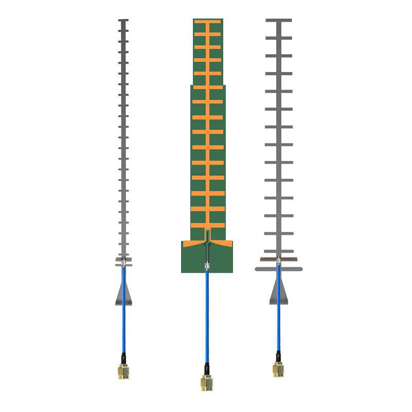 八木1.5G鱼骨2.4G5.8G-18dBi-50W对数高增益定向PCB板功放天线