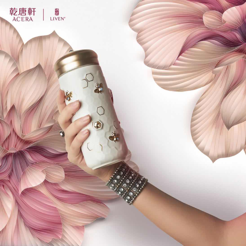 乾唐轩吉星大丰收双层陶瓷随手杯