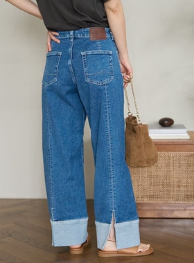 日代 SOMETHING × FREAK'S STORE 25SS 百搭休闲后开衩牛仔裤