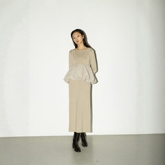 日代 STYLEMIXER knit dress 25AW 两件式灯笼裙摆针织连衣裙