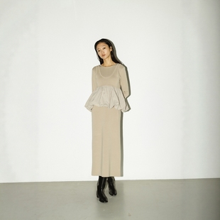 STYLEMIXER 两件式 knit 25AW 灯笼裙摆针织连衣裙 dress 日代