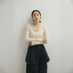 日代 STYLEMIXER Henley neck sheer knit 26SS 亨利领纯色针织衫