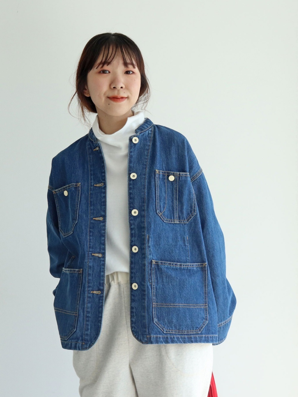 日代 PAR ICI denim coveralls 23AW 百搭休闲口袋牛仔外套夹克