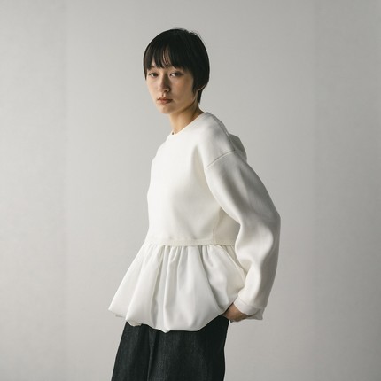 日代 STYLEMIXER Hem balloon knit top 25AW 拼接裙摆针织衫