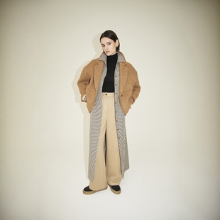 日代 SuzuHirose×CLANE MIX COLOR COAT 25SS 粗花呢翻领外套