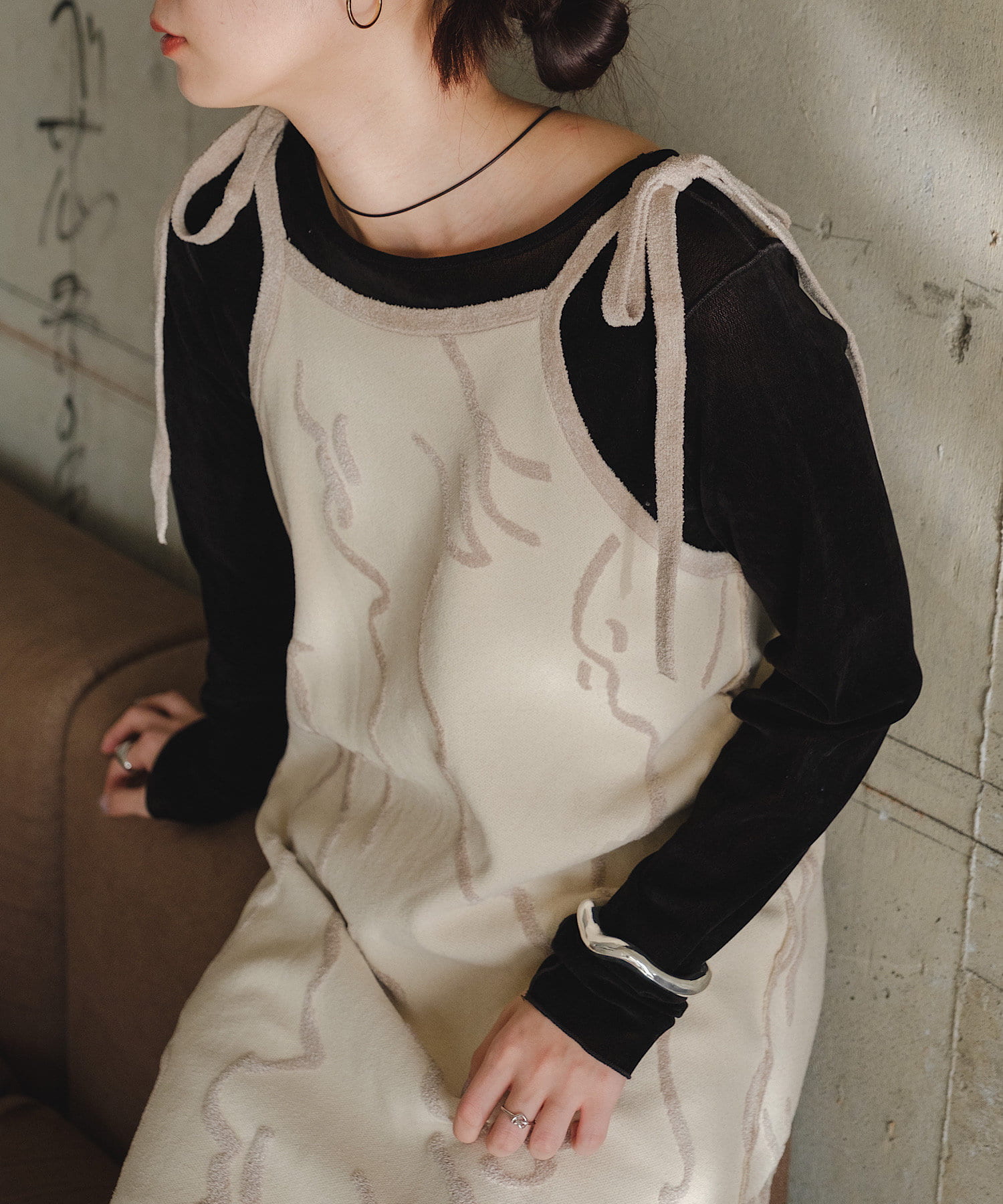 日代 Kastane jacquard knit dress 24SS 日系提花针织连衣裙