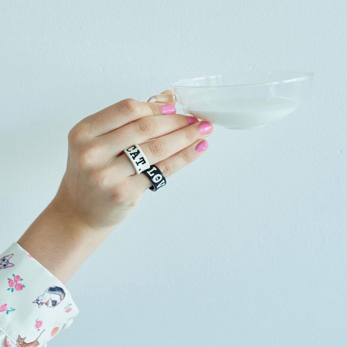 mmts新款字母小众设计宽面戒指