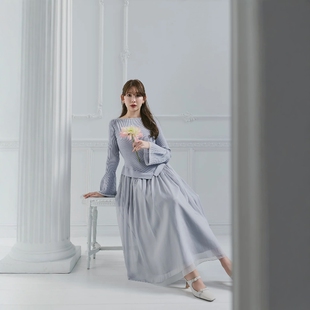 日代 Herlipto Chiffon Knit Docking Dress 26SS 雪纺针织连衣裙