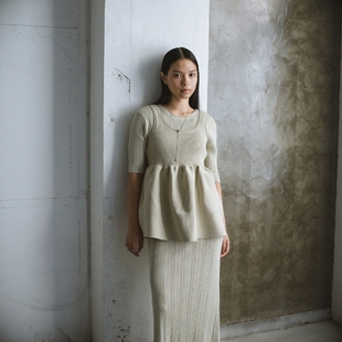 Mult Dress WAY Knit 多褶边针织背心连衣裙 Peplum STYLEMIXER