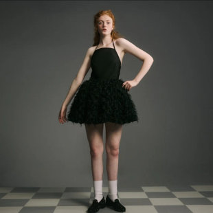 日代 Bibiy CELESTINE DRESS 25AW 流苏宫廷宴会芭蕾露背连衣裙
