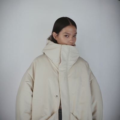 STYLEMIXER褶皱蓬松棉服外套