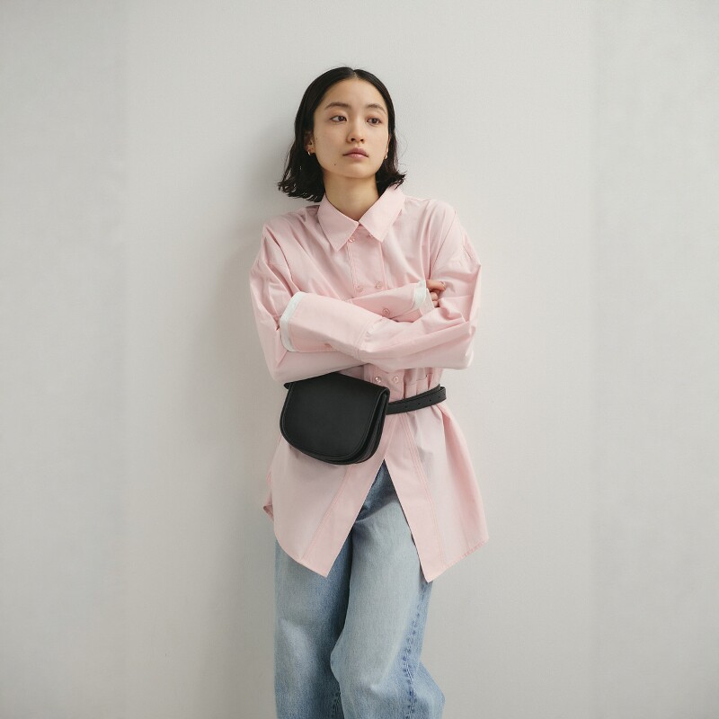 日代 STYLEMIXER Cutting layered cuff shirt 26SS 喇叭下摆衬衫