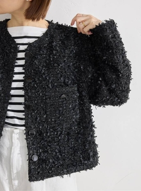 日代 IENA Fancy Tweed Jacket 26SS 优雅精致小香风粗花呢夹克