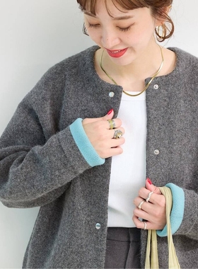 日代 B.C. STOCK Smooth Knit Blouson 25AW 宽松撞色针织上衣