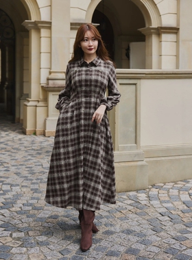 日代 Herlipto Marion Plaid Shirt Dress 25AW 格子衬衫连衣裙