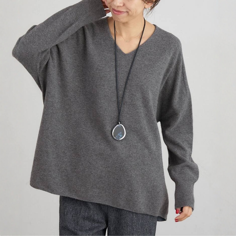 IENA百搭简约羊毛V领套头针织衫