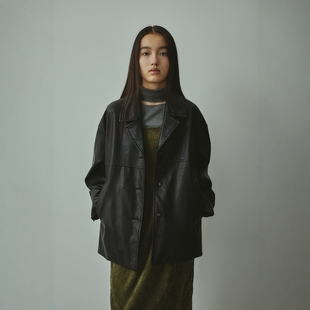 STYLEMIXER 25AW faux jacket 百搭休闲仿皮夹克 leather 日代