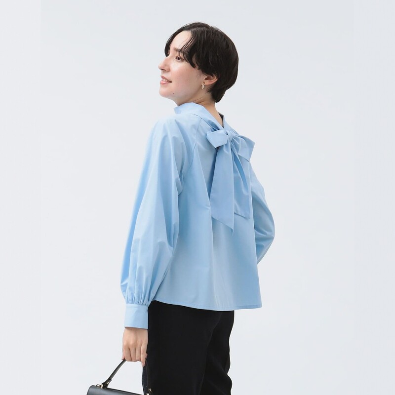 日代 B:MING by BEAMS Bowtie blouse 25SS 蝴蝶结领结长袖衬衫