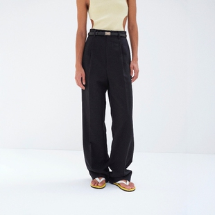 日代 AURALEE WOOL COTTON LINEN OX SLACKS 26SS 羊毛单褶休闲裤