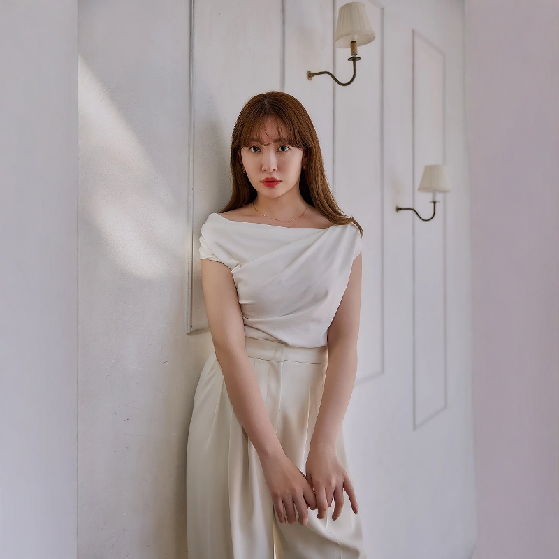 Herlipto优雅日系露肩T恤上衣