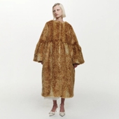 Bibiy 25AW MIRIAM 日代 FUR COAT 梅花鹿纹保暖长款 仿皮草外套