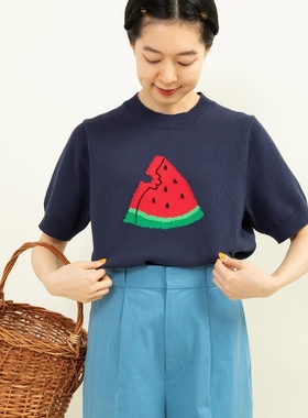 日代 CHILD WOMAN watermelon pullover 25SS 西瓜短袖套头衫