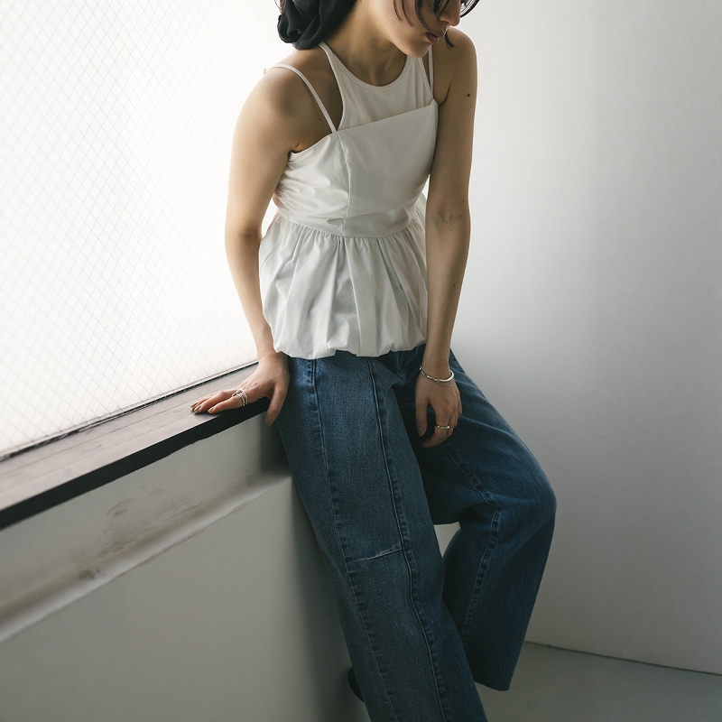 STYLEMIXER荷叶边吊带背心