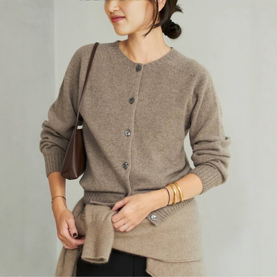 Plage苏格兰制羊毛针织开衫