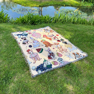 一无是处狗狗乐园野外露营毯子装饰挂毯沙发毯午睡盖毯户外沙滩巾