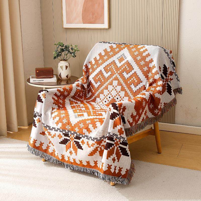 跨境出口复古美式沙发毯户外野营露营毯沙发巾盖布巾防滑防尘盖毯,居家布艺,沙发套,淘宝优惠券,粉丝福利购,淘宝优惠卷