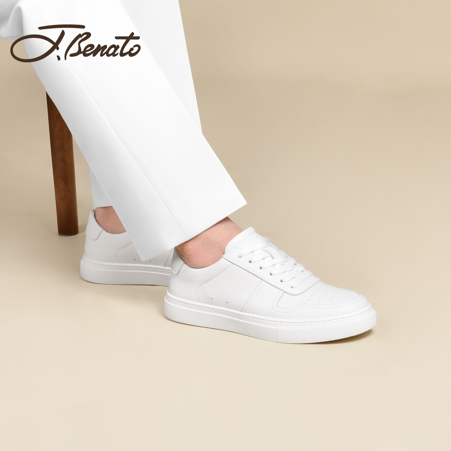 宾度男士休闲板鞋透气小白鞋