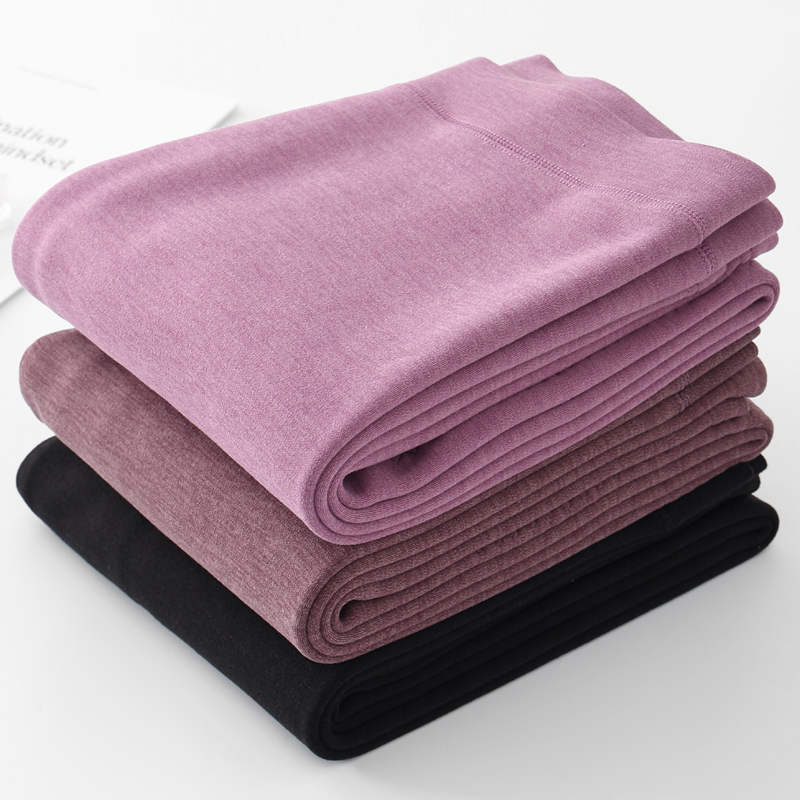 女士加绒护膝保暖裤高腰深